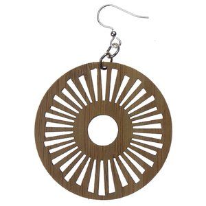 Wheel Design Earrings Green Tree Jewelry Sustainable Eco Friendly Made USA Gift